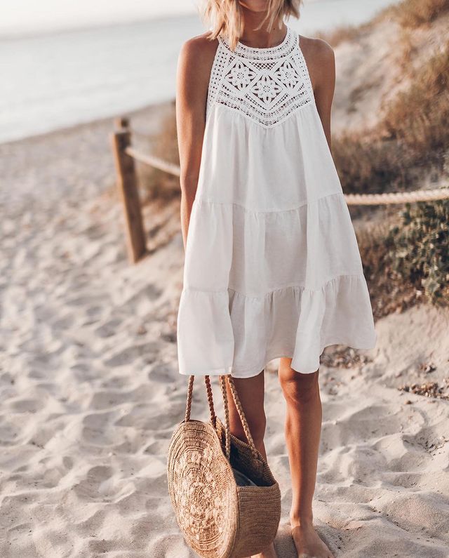 Yana™ - Crochet Accent Summer Dress - Elle Melbourne