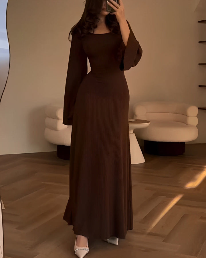 Ellie | Stylish Ribbed Long Sleeve Dress - Elle Melbourne