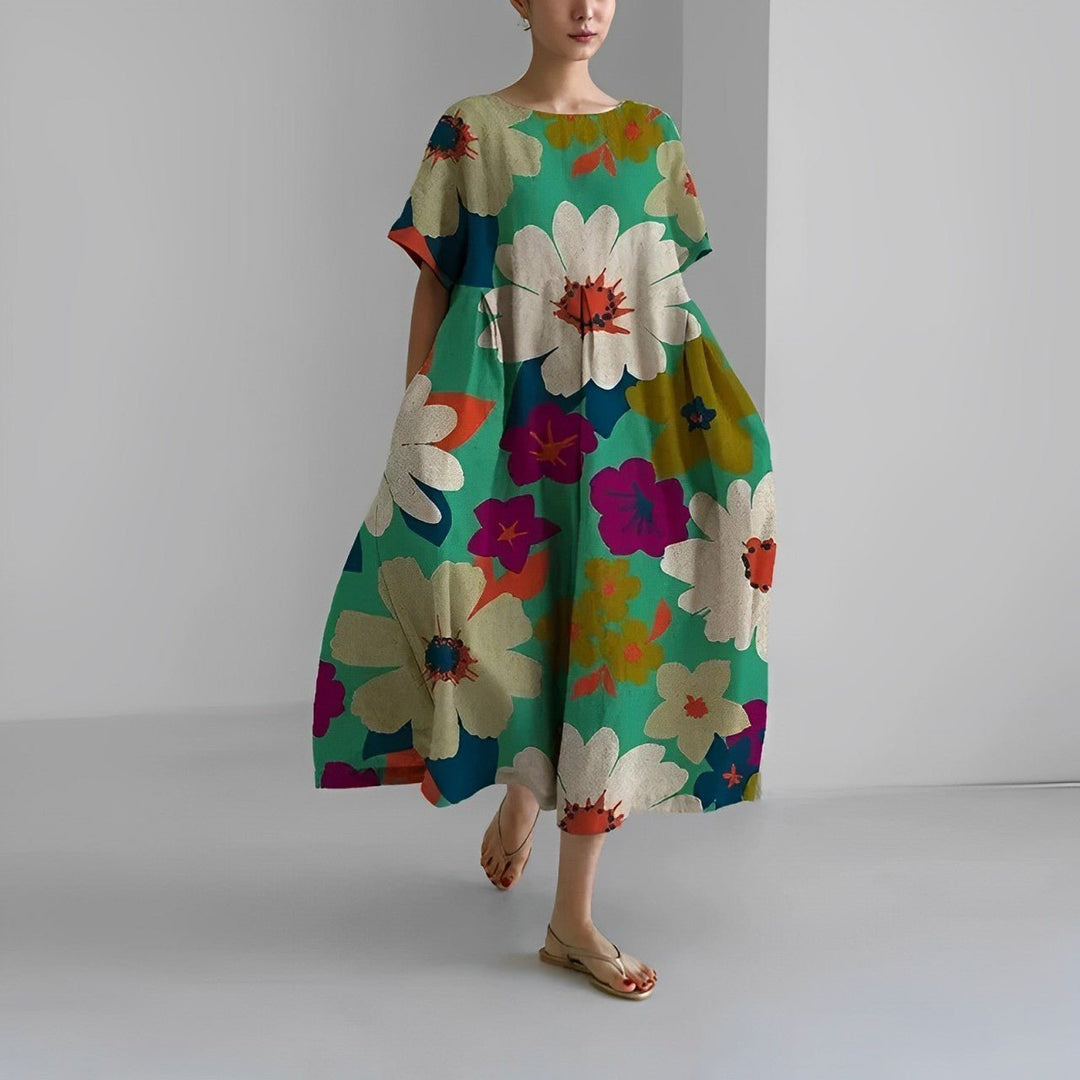 Claire™ | Bohemian Floral Print Dress - Elle Melbourne