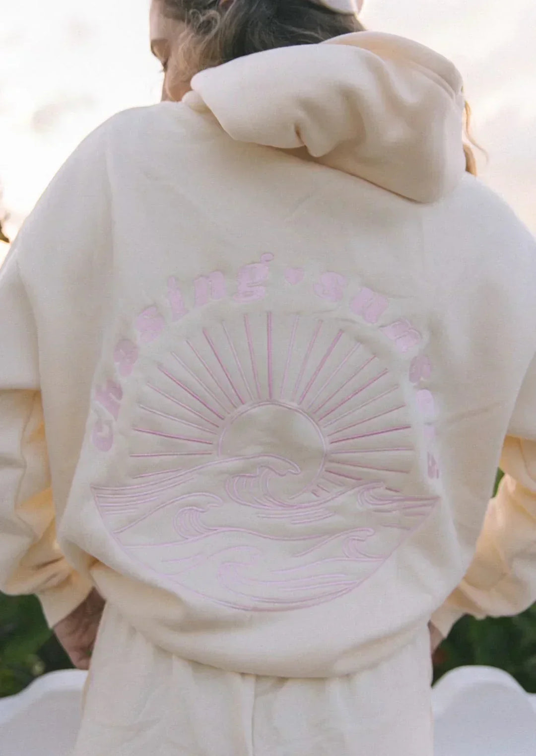 Lucy | Stylish Wave-Embroidered Hoodie - Elle Melbourne