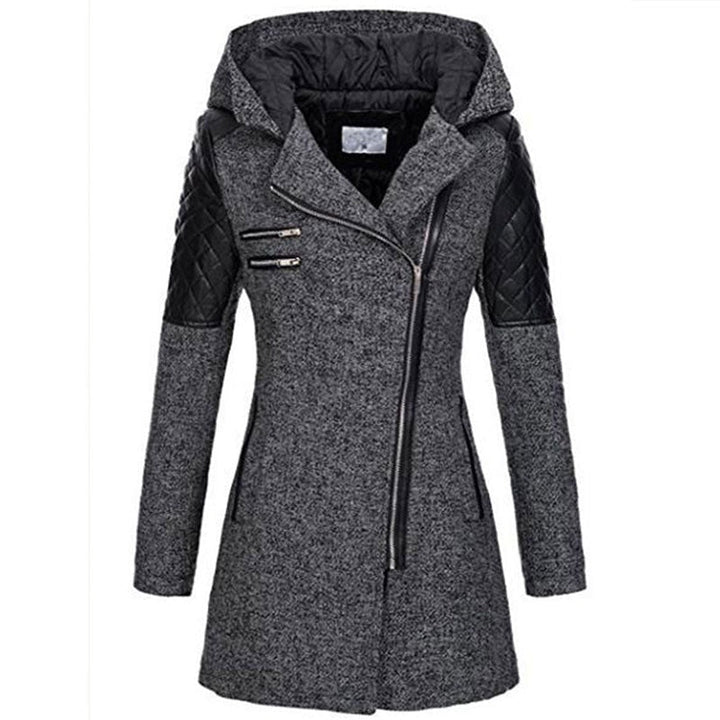 Daisy | Stylish Hooded Quilted Leather Sleeve Coat - Elle Melbourne