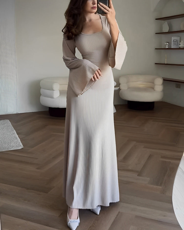 Ellie | Stylish Ribbed Long Sleeve Dress - Elle Melbourne