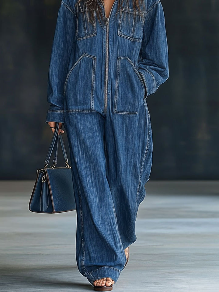 Denise™ | Vintage Denim Jumpsuit - Elle Melbourne