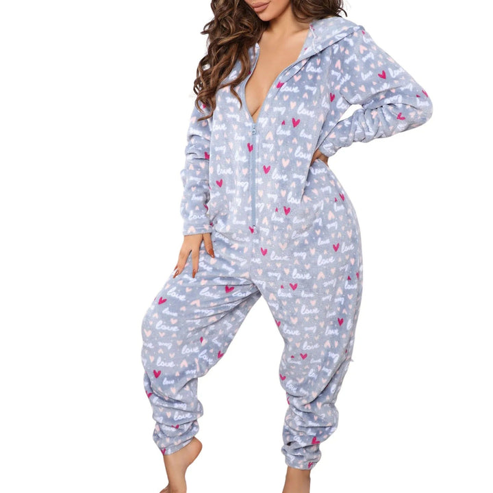 Jamie | Stylish Star Print Fleece Jumpsuit - Elle Melbourne