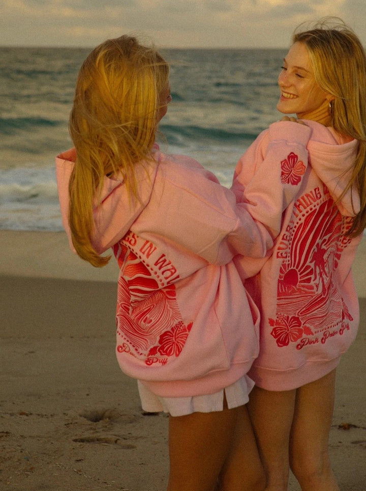 Lucy | Stylish Wave-Embroidered Hoodie - Elle Melbourne