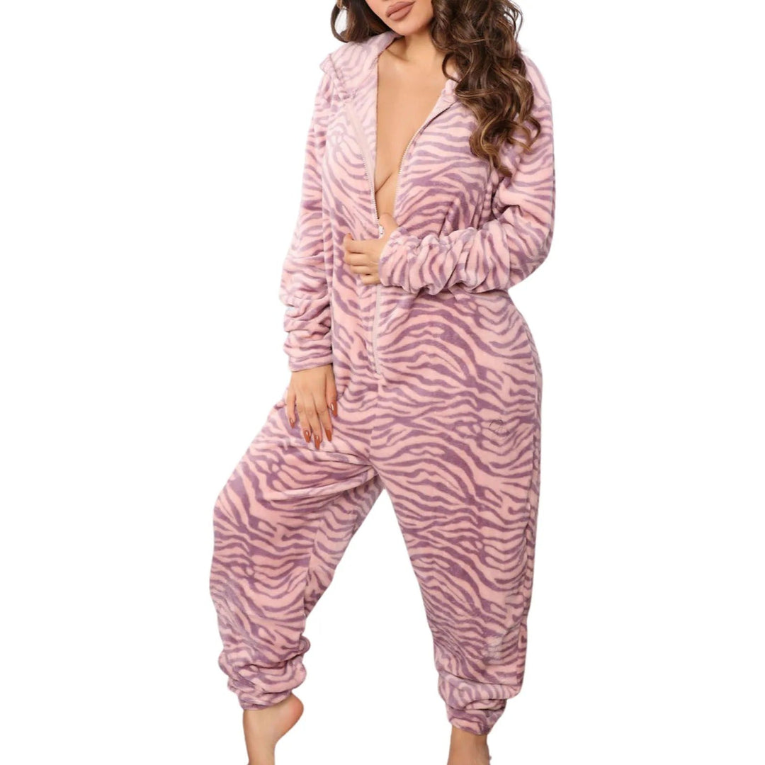 Jamie | Stylish Star Print Fleece Jumpsuit - Elle Melbourne
