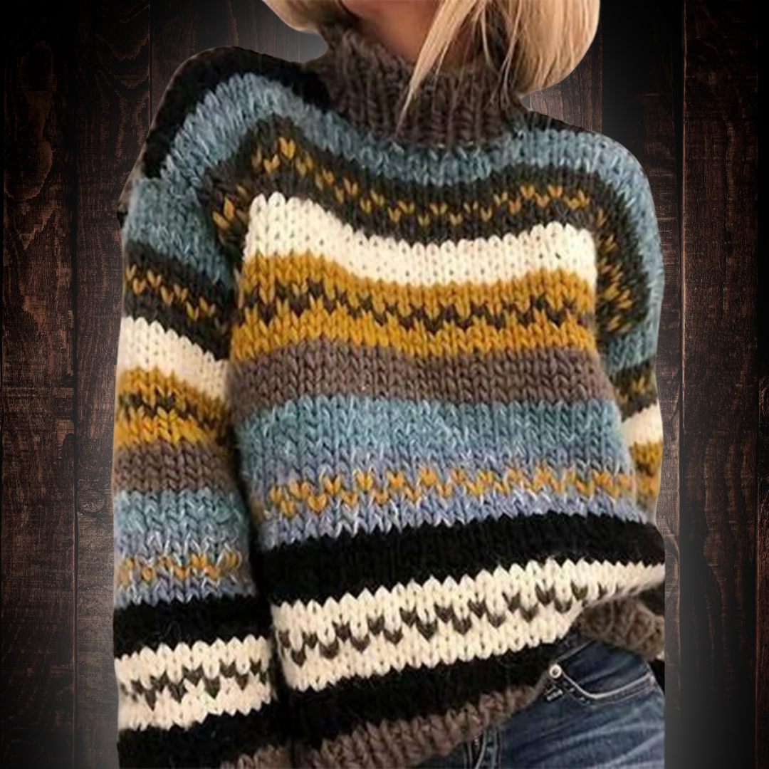 Matilda ™ | Women's Striped Knit Sweater - Elle Melbourne