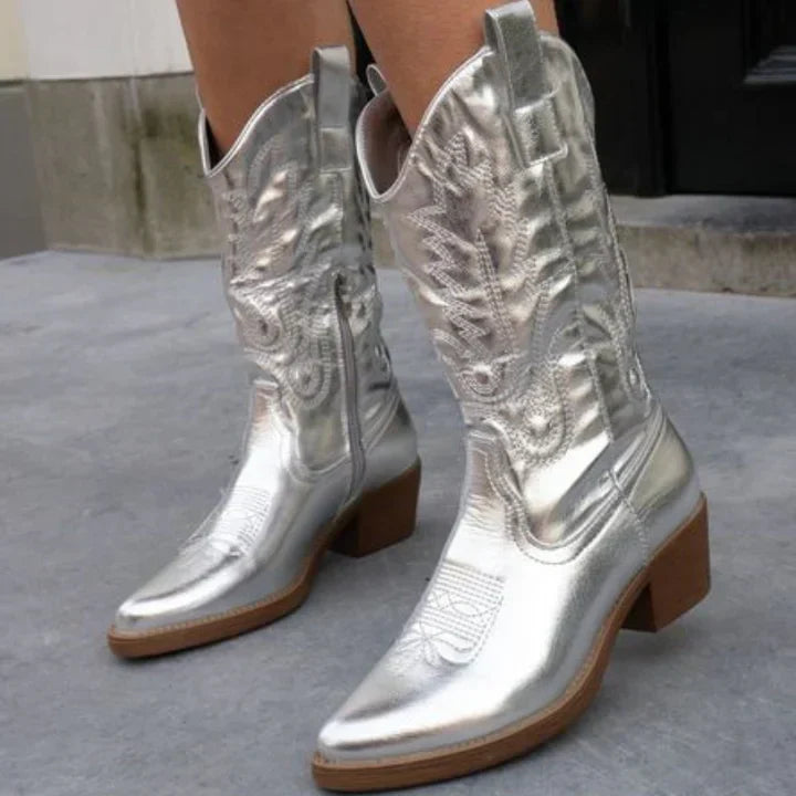Bonnie | Stylish Suede Cowboy Boots - Elle Melbourne