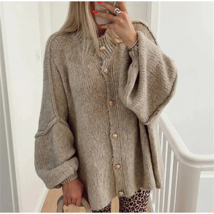 Imogen | Stylish Button-Up Knitted Cardigan - Elle Melbourne