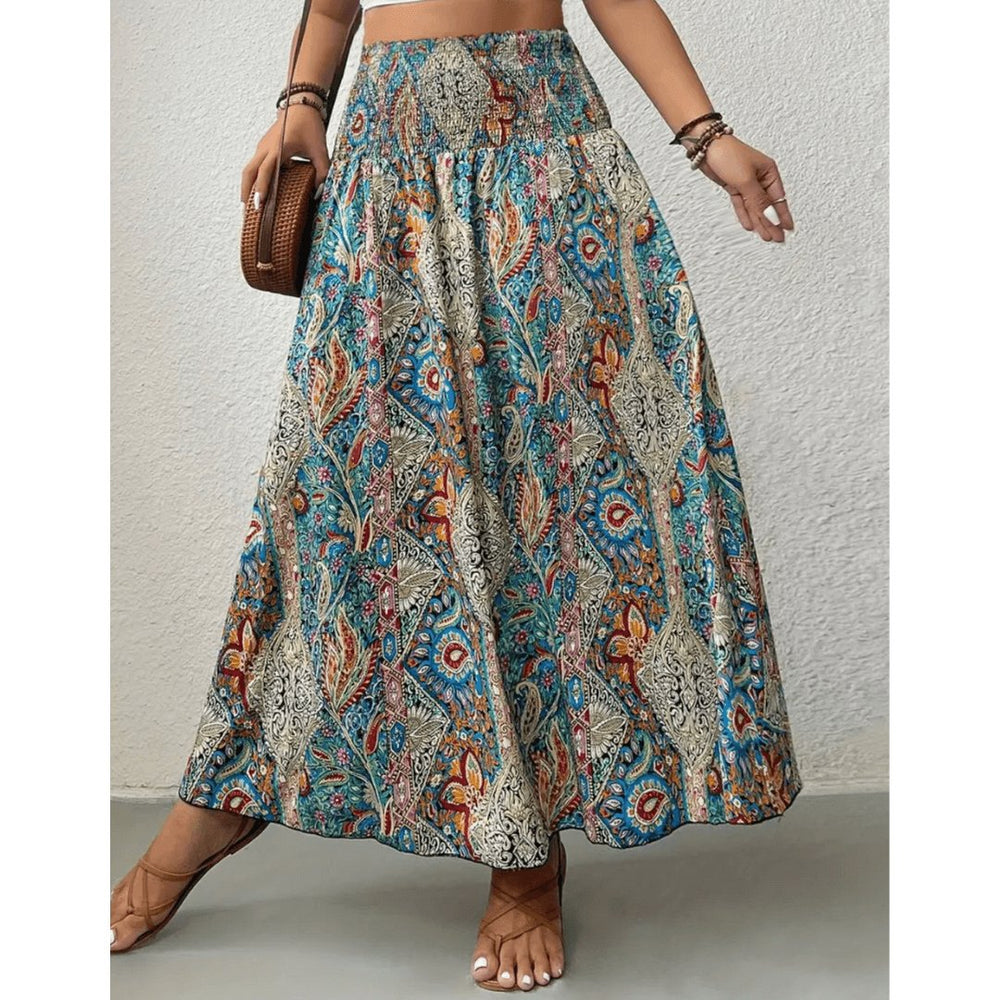 Naya™ | Trendy Boho Multicoloured Maxi Skirt - Elle Melbourne