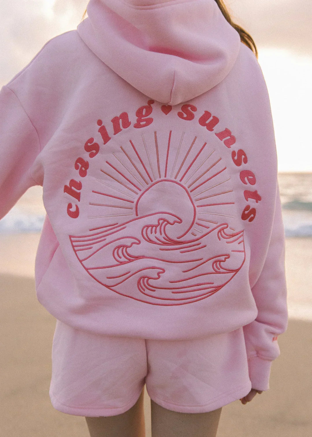 Lucy | Stylish Wave-Embroidered Hoodie - Elle Melbourne