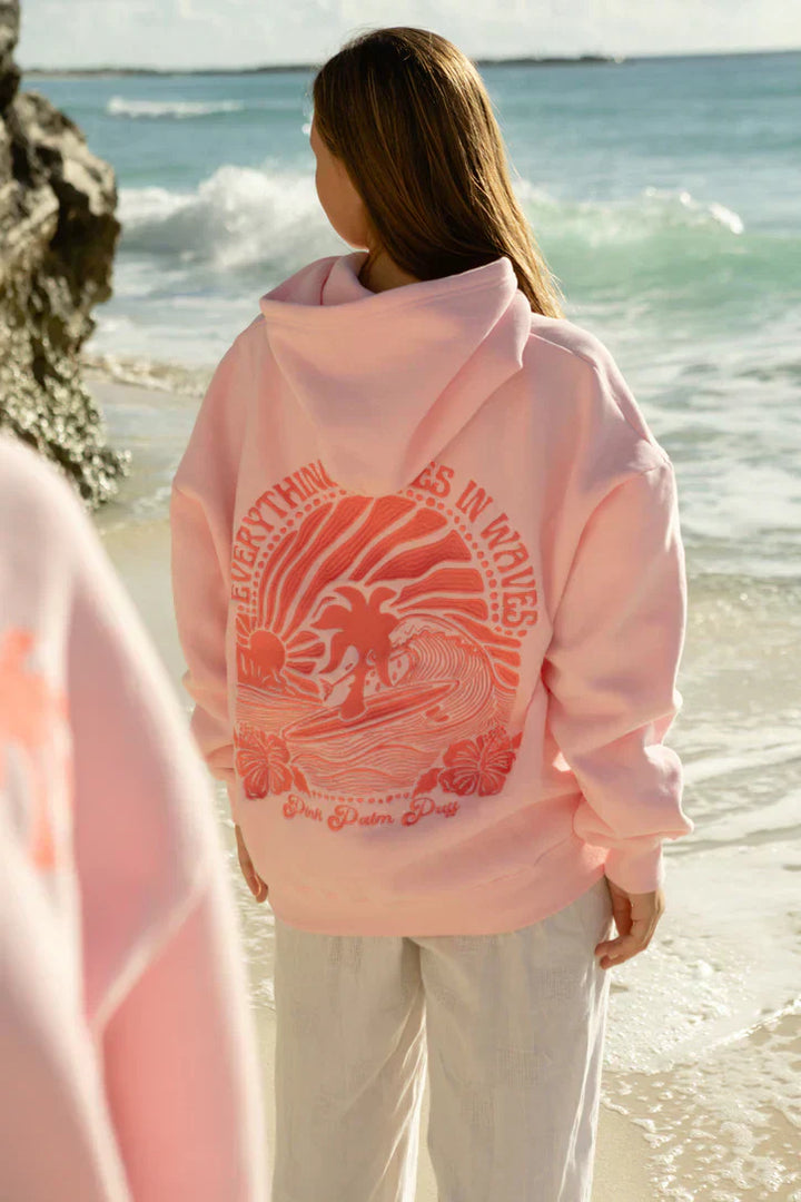 Lucy | Stylish Wave-Embroidered Hoodie - Elle Melbourne