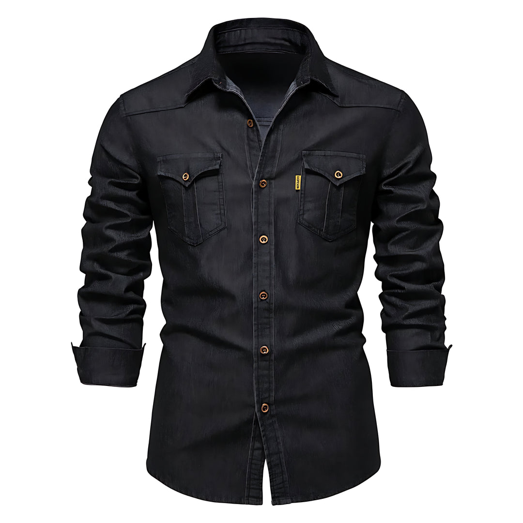 Richard™ | Men's Cotton Denim Shirt - Elle Melbourne