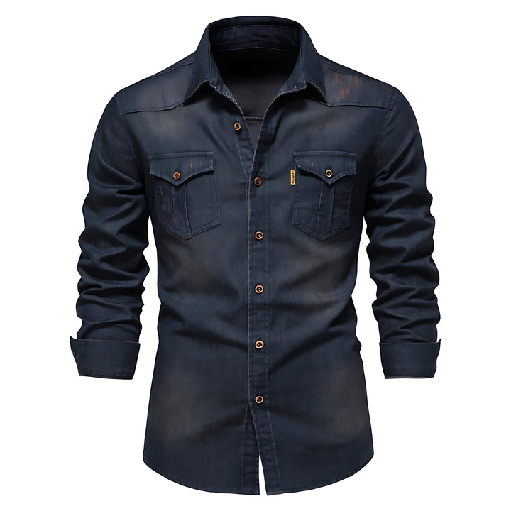 Richard™ | Men's Cotton Denim Shirt - Elle Melbourne