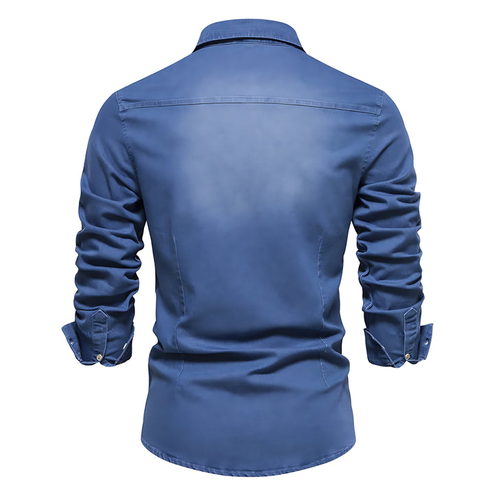 Richard™ | Men's Cotton Denim Shirt - Elle Melbourne