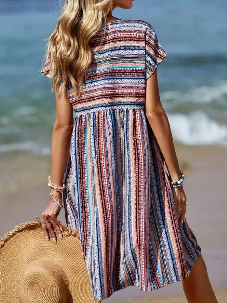 Sandy™ | Striped Summer Dress - Elle Melbourne