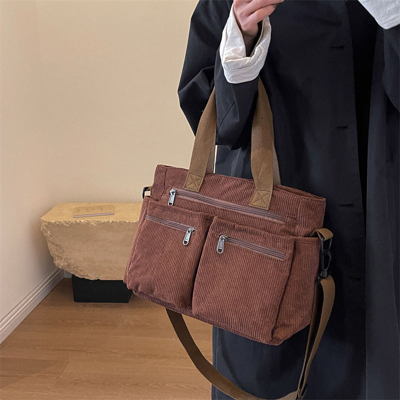Malia | Stylish Corduroy Shoulder Bag - Elle Melbourne