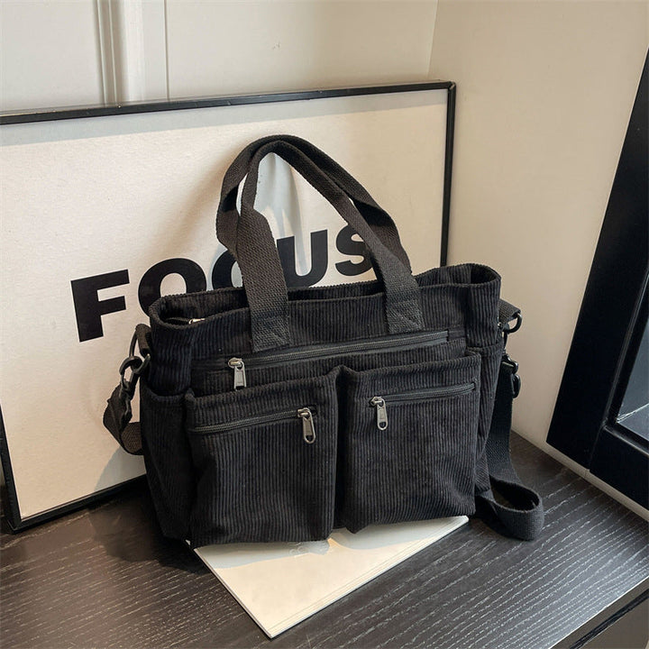 Malia | Stylish Corduroy Shoulder Bag - Elle Melbourne