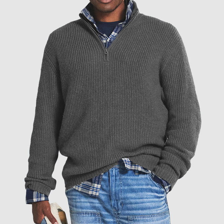 Aaron™ | Stylish Quarter-Zip Sweater - Elle Melbourne