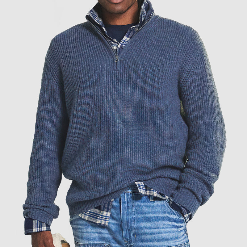 Aaron™ | Stylish Quarter-Zip Sweater - Elle Melbourne