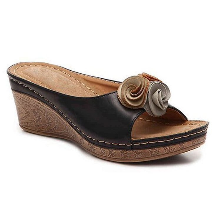 Lidia™ | Comfortable Leather Orthopedic Sandal - Elle Melbourne