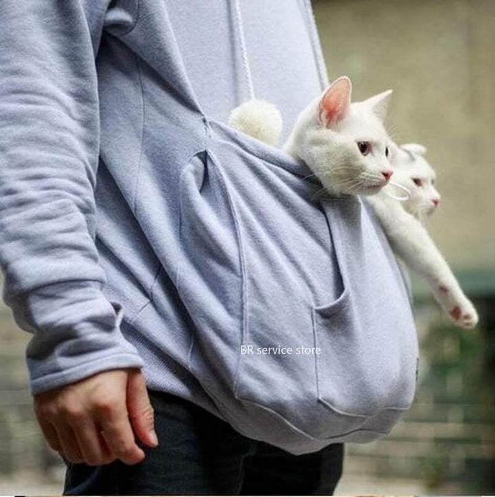 Hannah ™ | Fun Pet Pouch Hoodie with Pom-Poms - Elle Melbourne