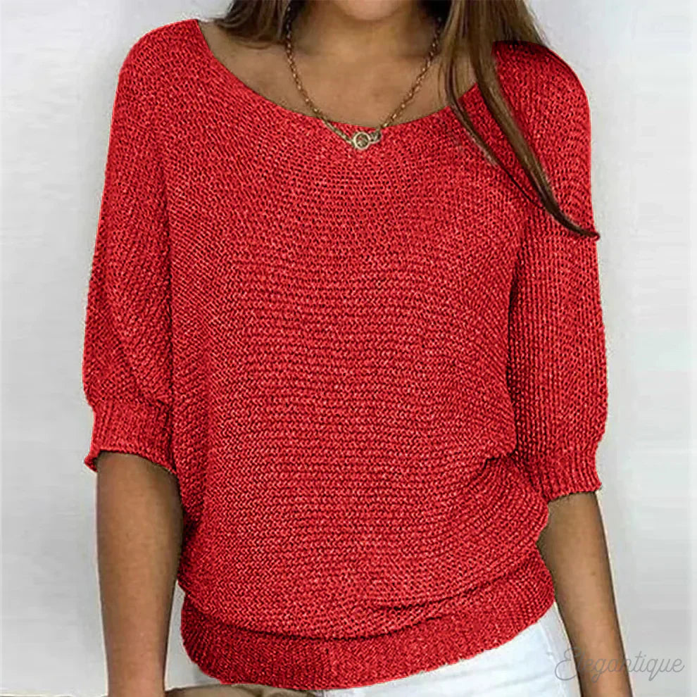 Eunice™ | Relaxed Knit Top - Elle Melbourne