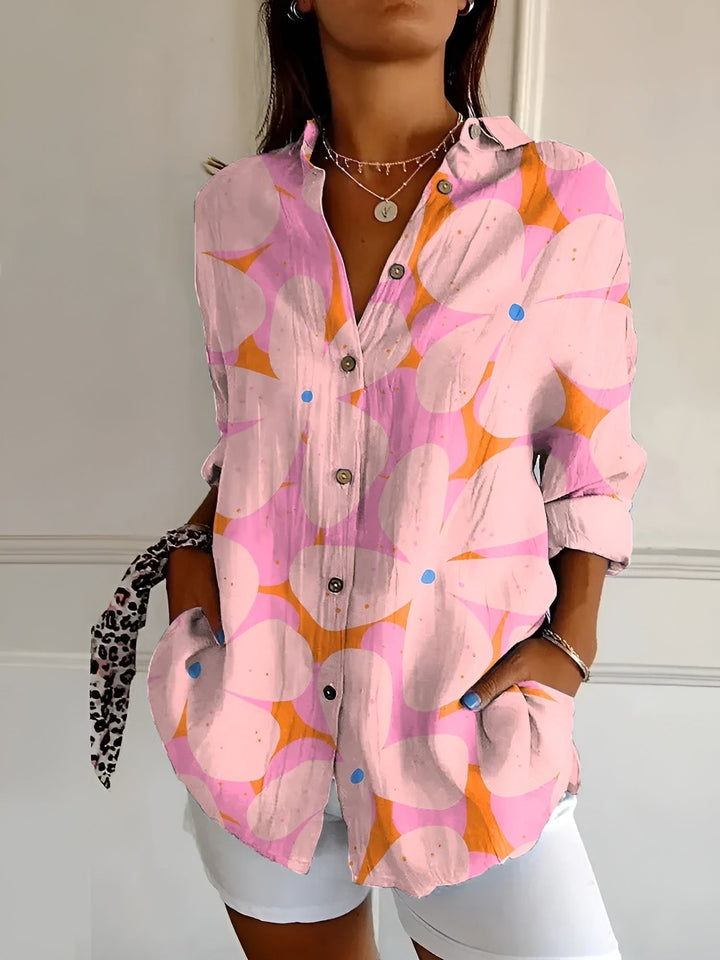 Amara™ | Floral Breeze Button-Up Shirt - Elle Melbourne