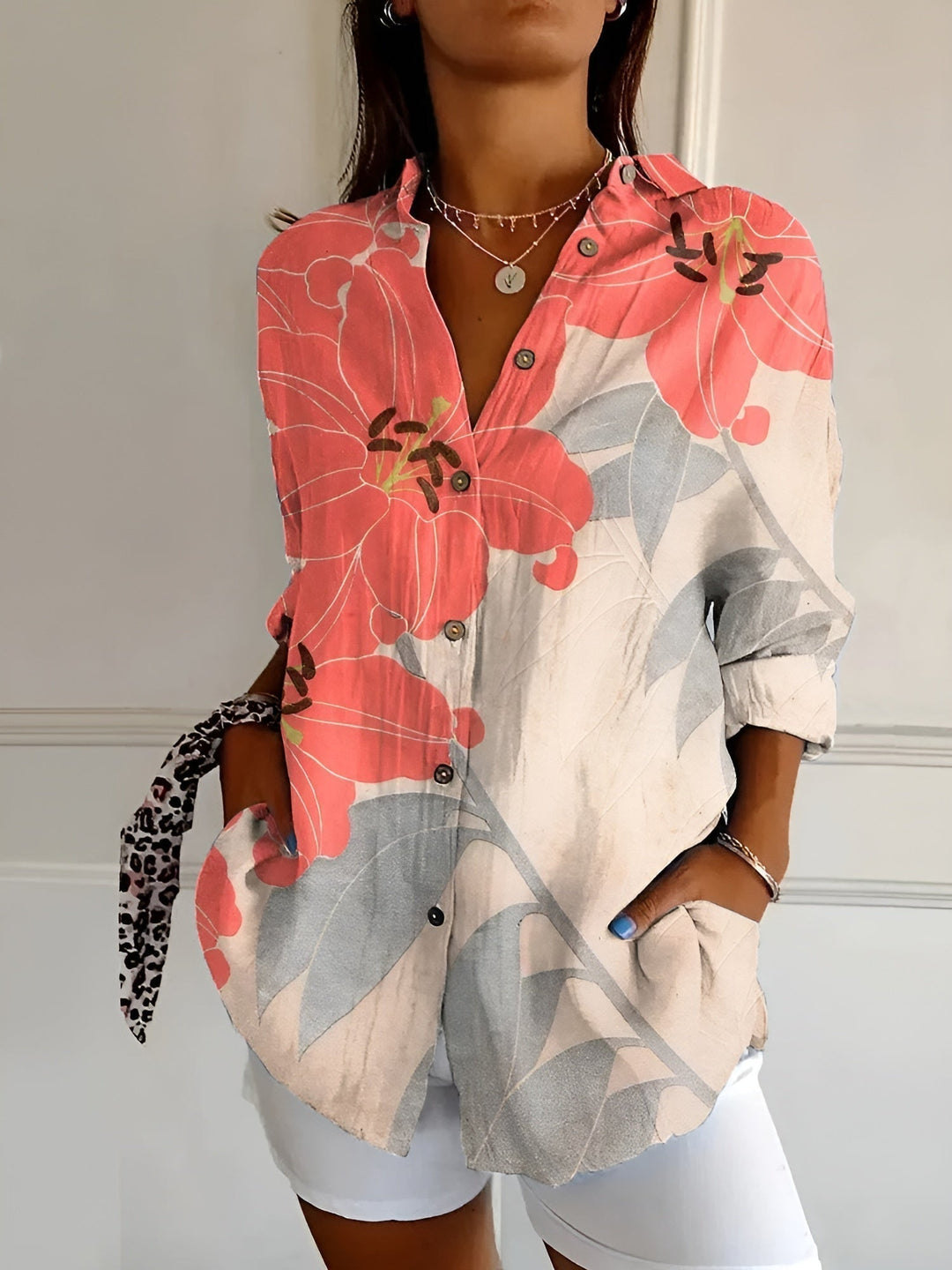 Amara™ | Floral Breeze Button-Up Shirt - Elle Melbourne