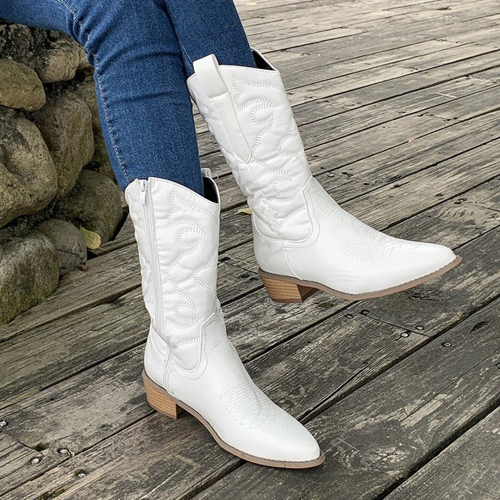 Bonnie | Stylish Suede Cowboy Boots - Elle Melbourne